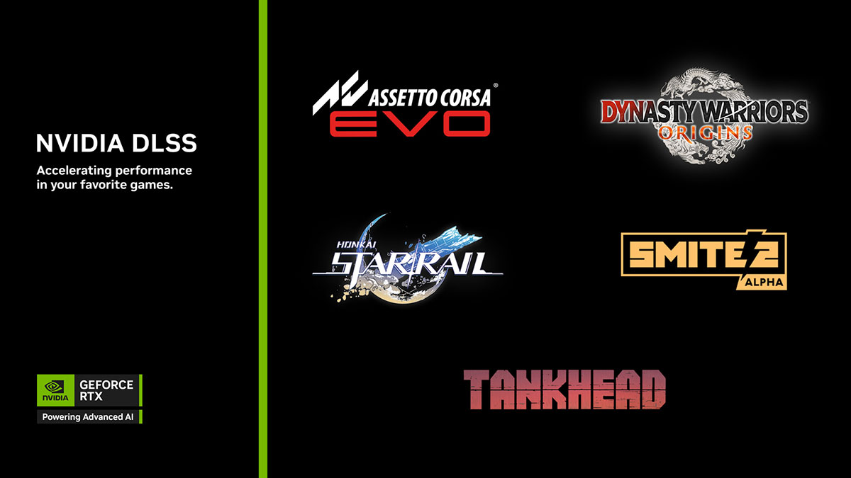 Assetto Corsa EVO, DYNASTY WARRIORS: ORIGINS, SMITE 2 y Honkai: Star Rail llegan esta semana con DLSS 4