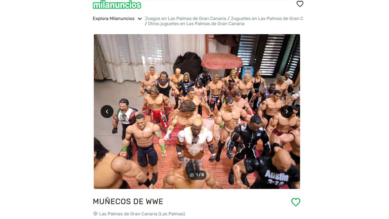 Milanuncios se contagia de la fiebre por la WWE: figuras o máscaras de Rey Mysterio, lo más demandado