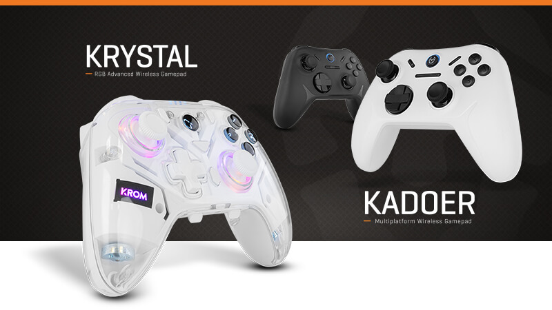 Krom presenta dos nuevos gamepads: Krystal y Kadoer