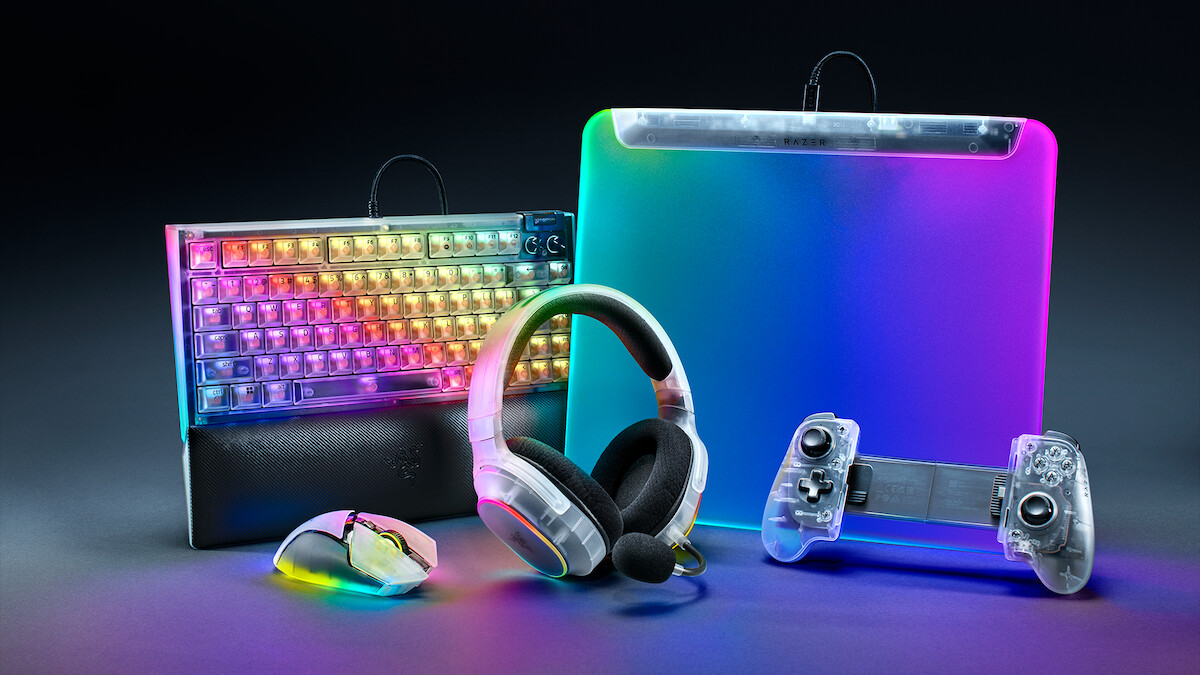 Razer presenta la colección Phantom White – Estilo retro, Diseño traslúcido. En Blanco.