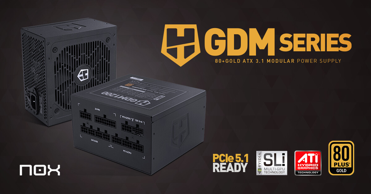 Nox presenta su nueva serie de fuentes de alimentación modulares: Hummer GDM
