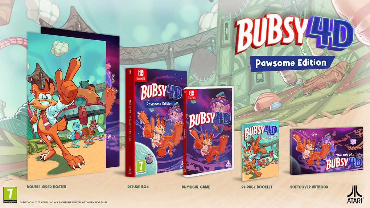 El mítico Bubsy 4D llegará en formato físico para Nintendo Switch y Nintendo Switch 2
