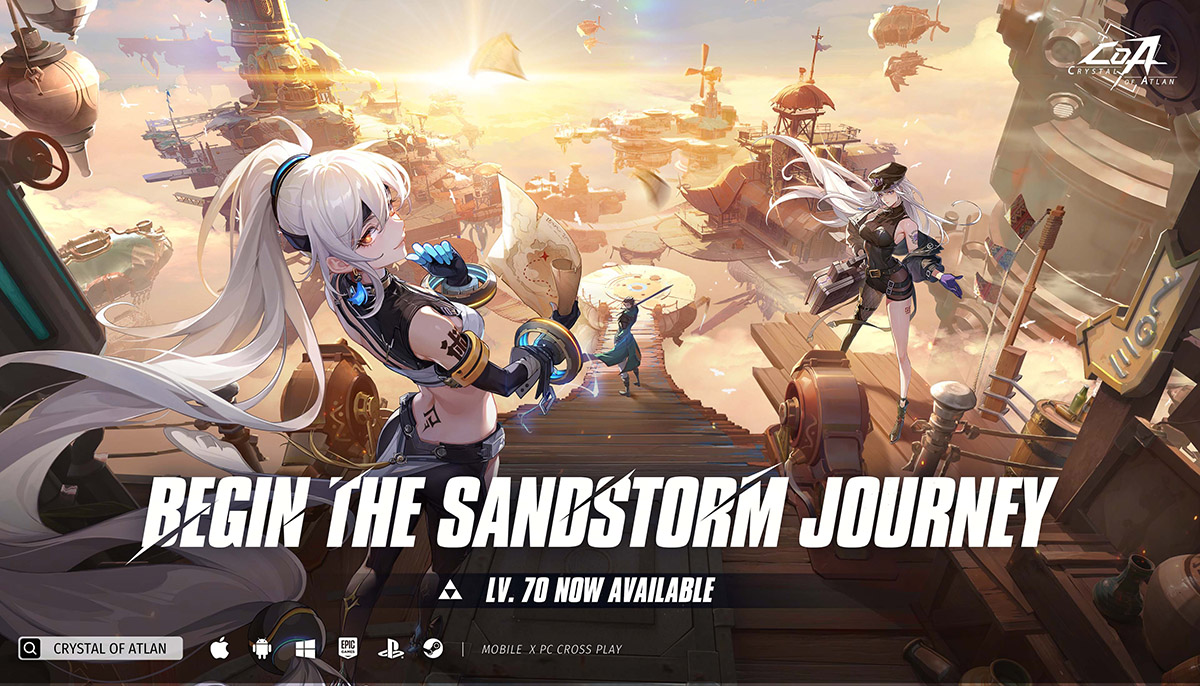 Crystal of Atlan, el MMO presenta nuevas áreas que desafían la gravedad en la actualización Sandstorm Journey