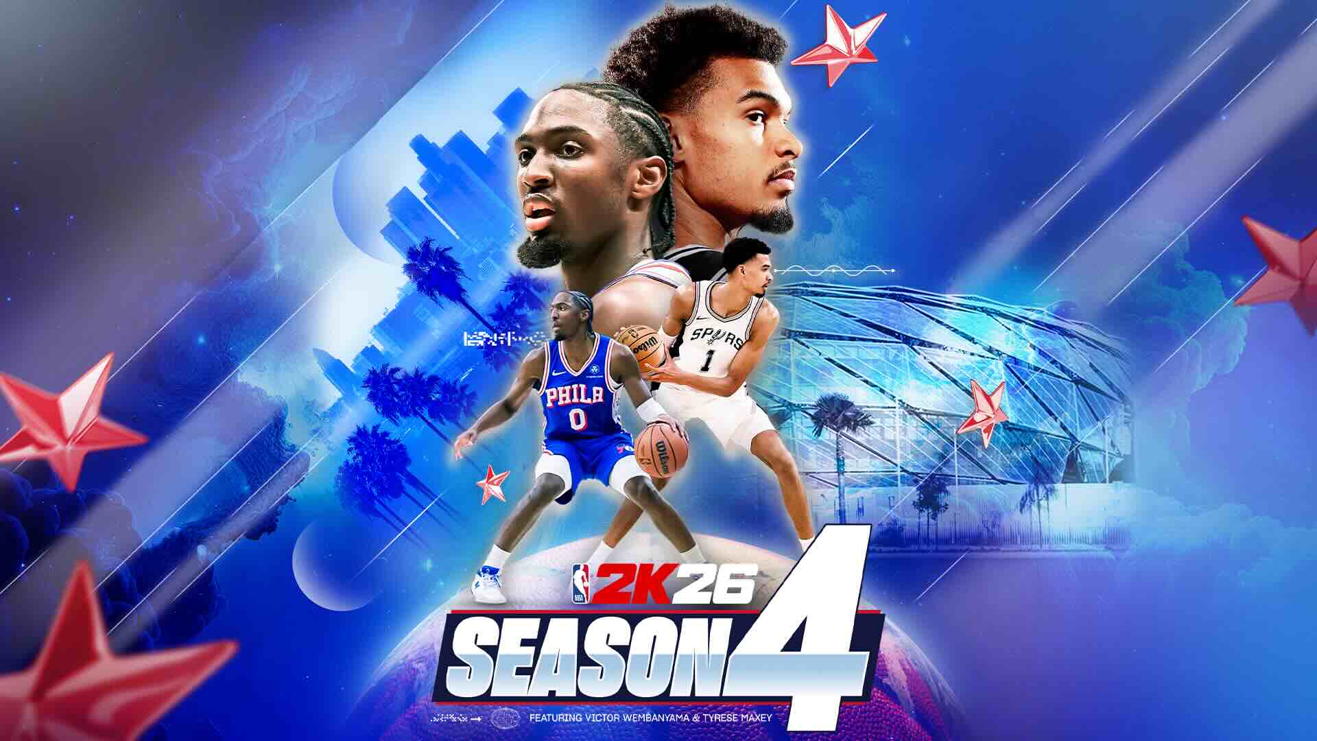 Wembanyama y Maxey; los All-Star acaparan la atención de la Temporada 4 de NBA 2K26