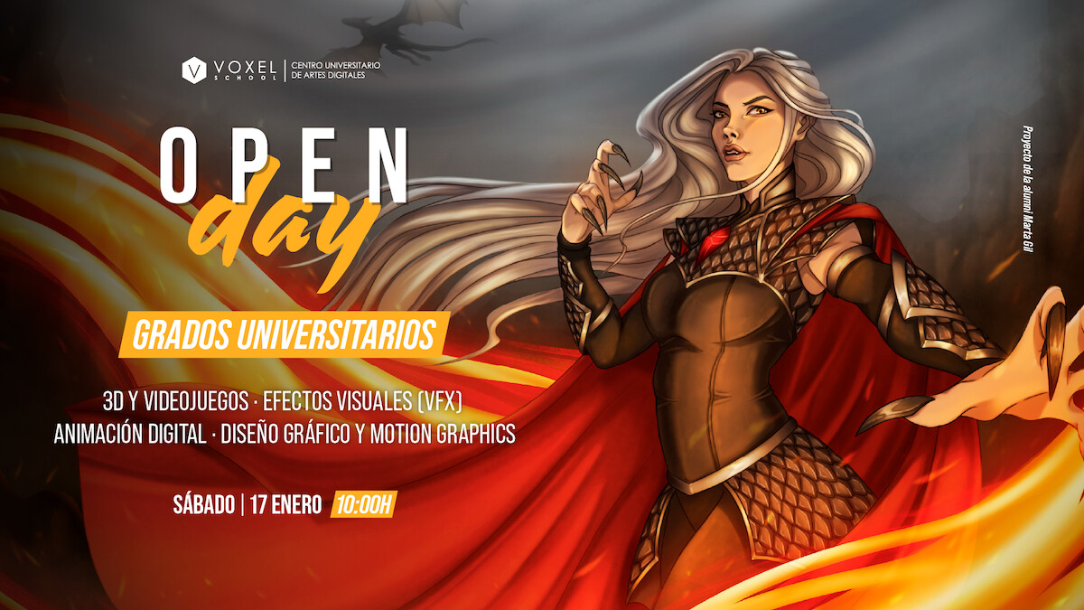 Voxel School celebra un día de puertas abiertas el 17 de enero a sus futuros estudiantes de videojuegos y Artes Digitales