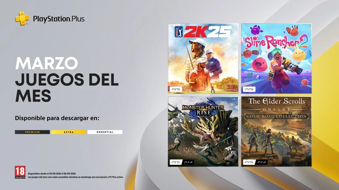 Golf, monstruos y disparos, estos son los juegos de Playstation Plus de marzo