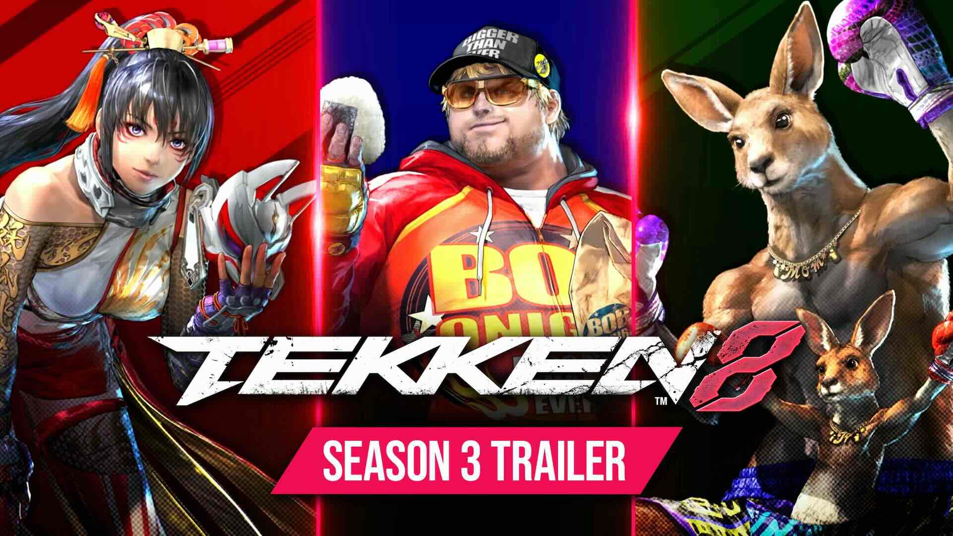 Bandai Namco presenta Kunimitsu, Bob y Roger Jr.  como parte de la Temporada 3 de TEKKEN 8