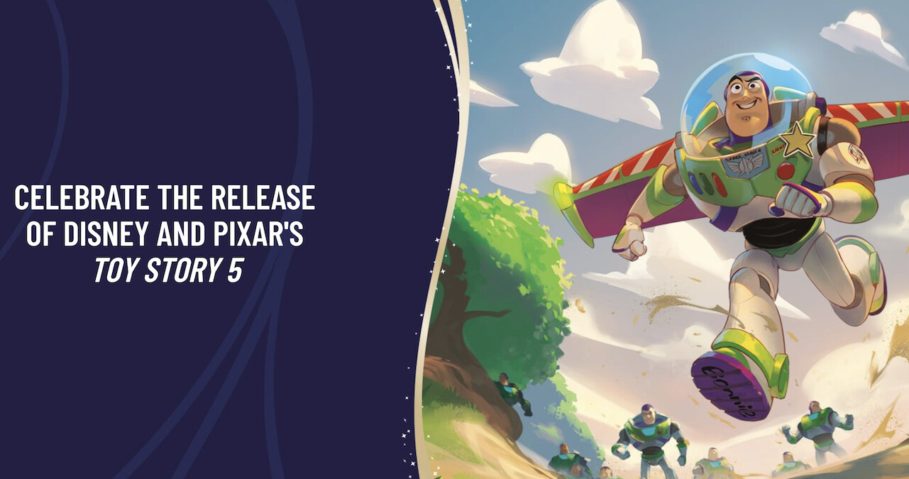 Celebra el lanzamiento de Toy Story 5, de Disney y Pixar, con la carta promocional Buzz Lightyear de Disney Lorcana Trading Card Game
