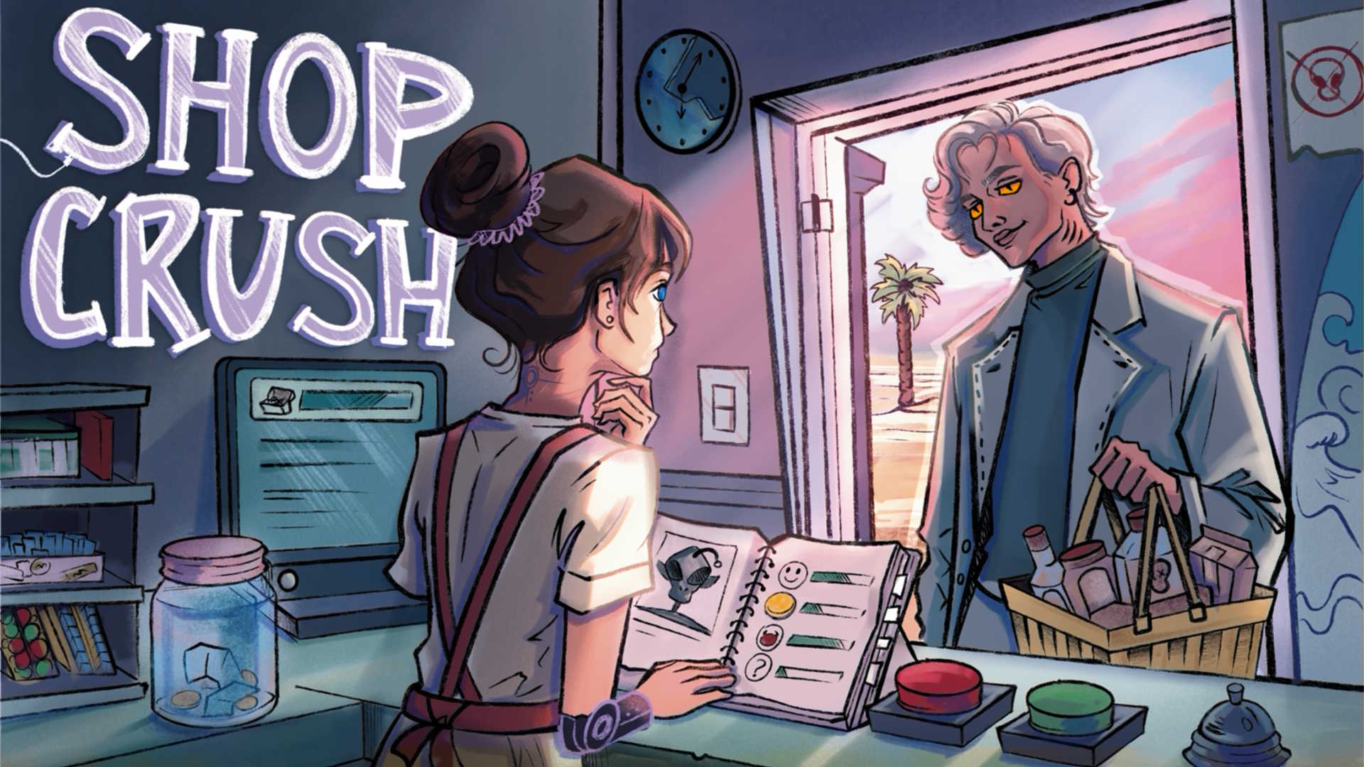 Shop Crush; el juego que combina la gestión de una tienda de segunda mano con el terror de las novelas visuales es presentado