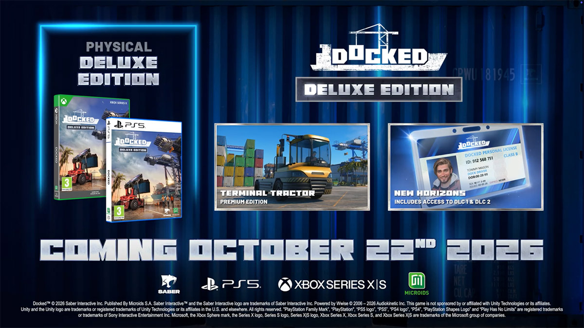 Docked: Deluxe Edition ya está disponible en formato físico para PlayStation 5 y Xbox Series X
